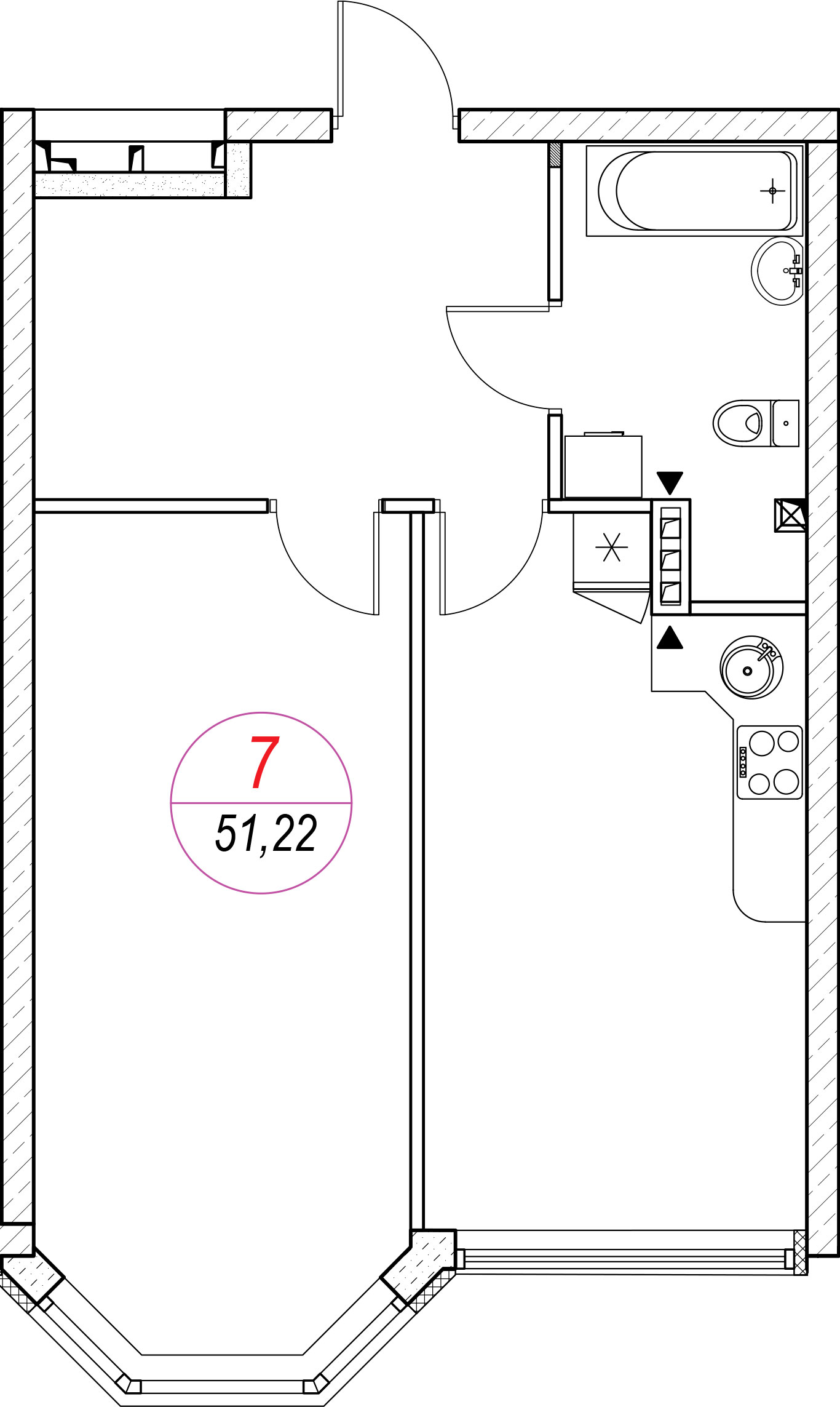 ЖК Удобний. Квартира 1-2-7