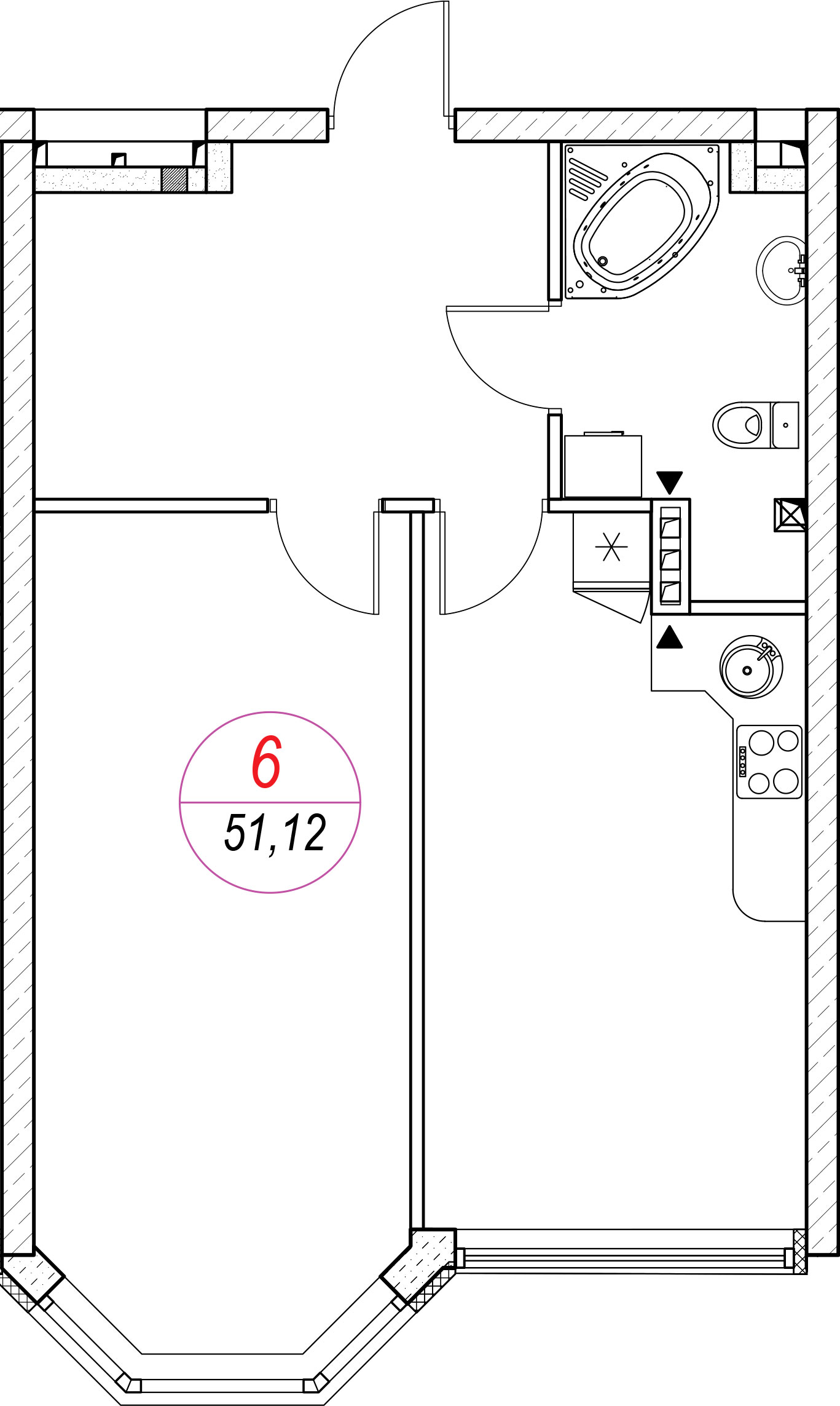 ЖК Удобний. Квартира 1-2-6